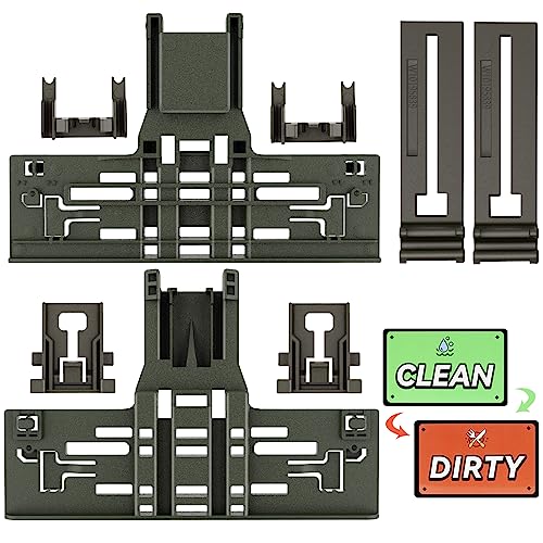S-Union Upgraded W10546503 WPW10546503 Dishwasher Upper Rack Adjuster Replacement For Kitchenaid Dishwasher Parts Upper Rack W10418314 Dishwasher Top Rack For Kenmore Whirlpool Dishwasher Replacement Parts - Image 1