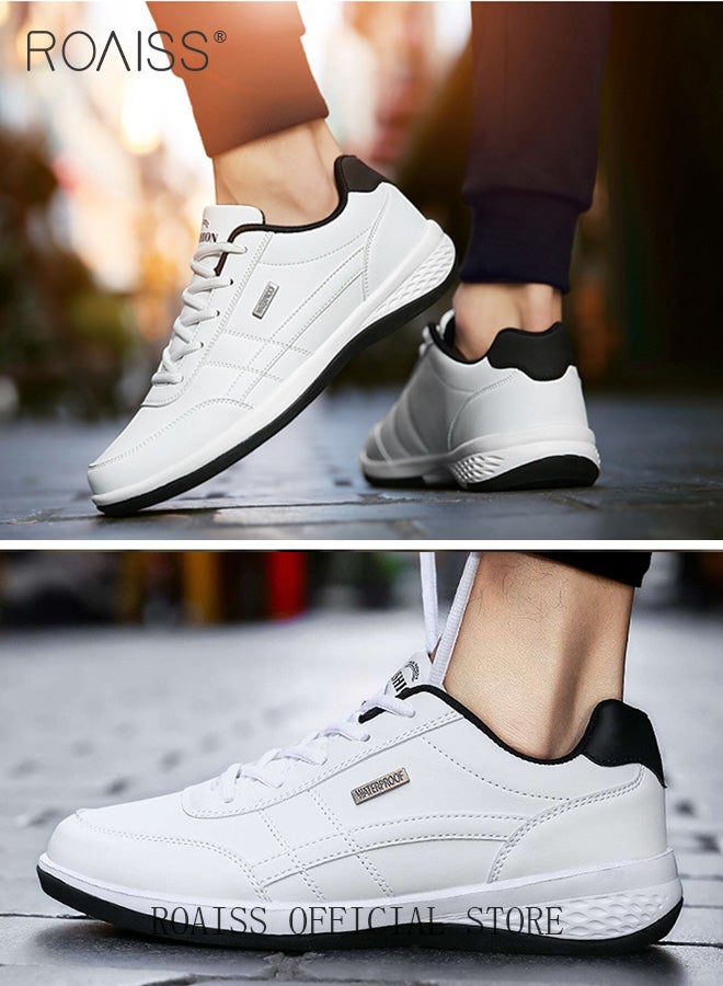 roaiss Men Stylish Sneakers, Low Top Lace up Shoes, Casual Versatile Shoes for Men, Comfy Sports Shoes with Non-slip Soles, Suitable for Daily Wear and Outdoor Activities - Image 5