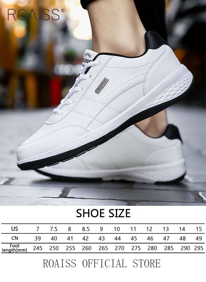 roaiss Men Stylish Sneakers, Low Top Lace up Shoes, Casual Versatile Shoes for Men, Comfy Sports Shoes with Non-slip Soles, Suitable for Daily Wear and Outdoor Activities - Image 4