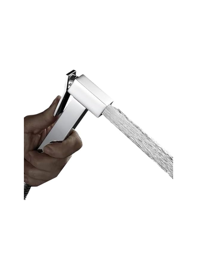 The Bros AZTON_S-IT-3900 Premium Chrome Brass Handheld Bidet Sprayer Set – 47” Stainless Steel Hose, Wall-Mounted Shattaf for Toilet, Personal Hygiene Washer – Leak-Proof and Easy Installation - Image 4