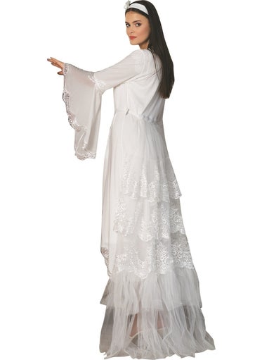 Mecit Pijama By Mecit 5026 Powder Tulle Detailed Dressing Gown Maternity Nightgown Set  - Image 4