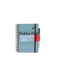 Pukka Pad Pukka Pad Executive A5 Ruled Project Single Line Note Book Diary Notebook 200 Pages, Spiral Bound, 3 Movable Subject Dividers, 80gsm, 8mm Line, Perforated Pages, Metallic Hardback Cover, Blue  - Image 1