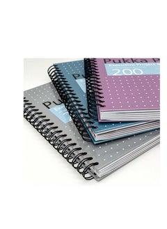 Pukka Pad Pukka Pad Executive A5 Ruled Project Single Line Note Book Diary Notebook 200 Pages, Spiral Bound, 3 Movable Subject Dividers, 80gsm, 8mm Line, Perforated Pages, Metallic Hardback Cover, Blue  - Image 4