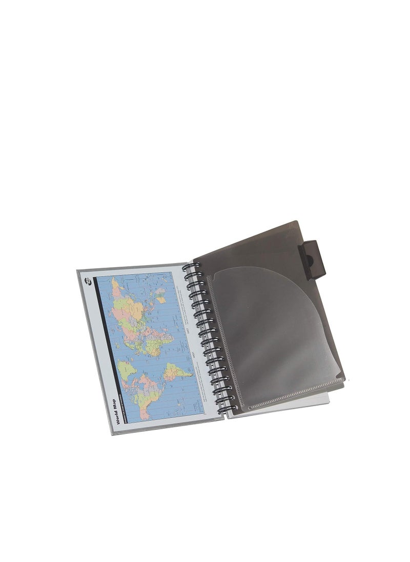 Pukka Pad Executive A5 Ruled Project Single Line Note Book Diary Notebook 200 Pages, Spiral Bound, 3 Movable Subject Dividers, 80gsm, 8mm Line, Perforated Pages, Metallic Hardback Cover, Blue