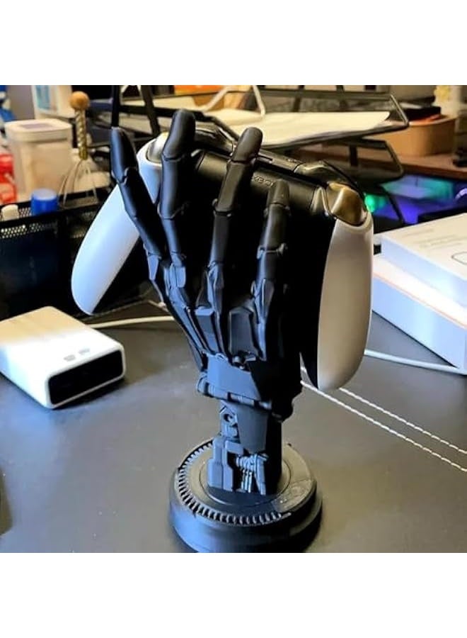 Topleo PS5 Game Controller Stand, Controller Stand Model, Box 3D Cyberpunk Robot Hand Controller Stand, Desktop Decoration Game Handle Headset Hanger, Game Player Gift, Halloween Decorations - Image 4