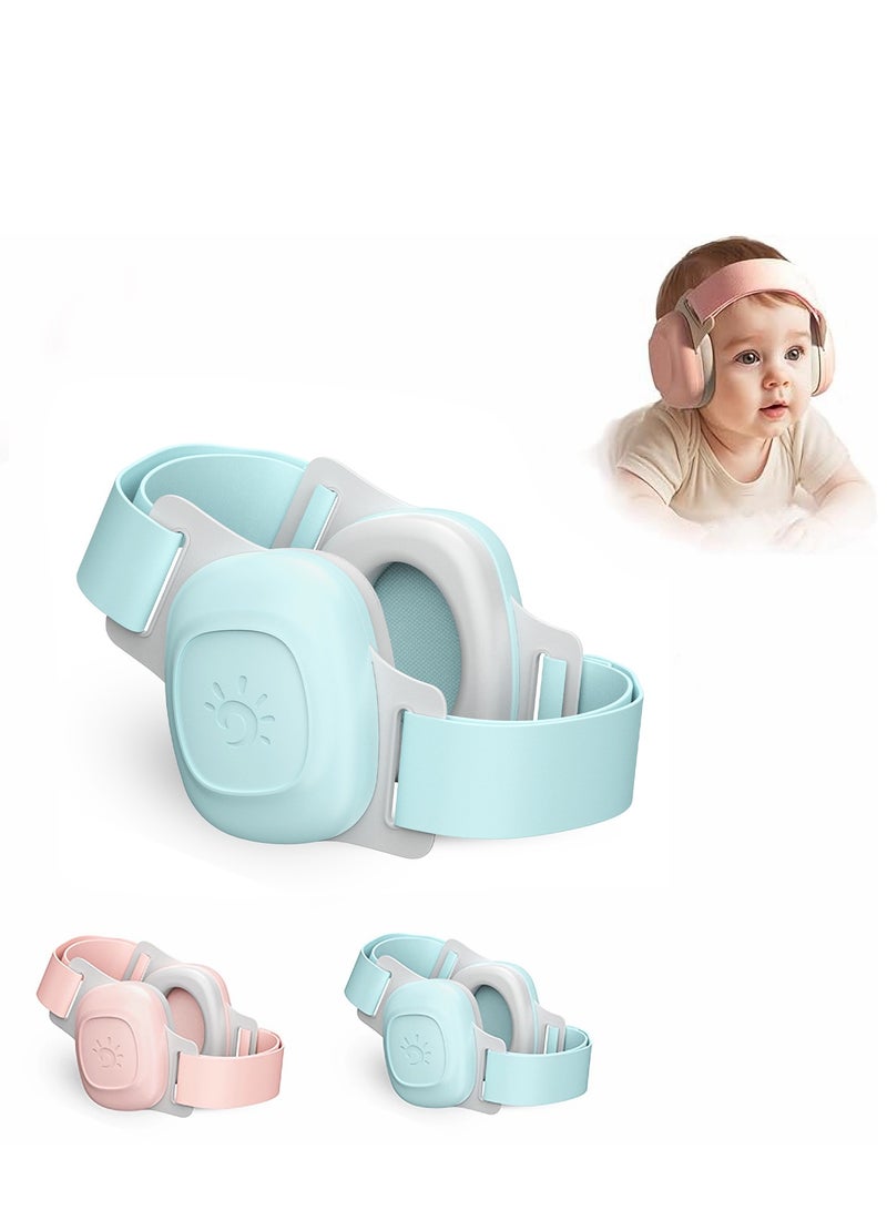 Faylor Baby Ear Muffs for Noise Protection, 25 dB Noise-Cancelling Headphones for Newborns, Infants & Toddlers (3–48 Months), Travel, Airplanes, Blue - Image 1