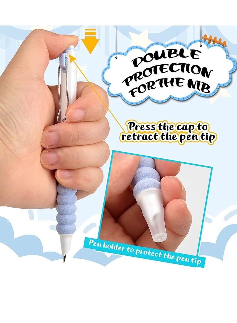 Zikra 4 قطع أقلام حبر سائل قابلة للسحب، 0.38 مم رأس رفيع قابلة لإعادة التعبئة، أقلام حبر سائل سريعة الجفاف للكتابة، وتدوين الملاحظات، والرسم، هدايا رائعة للطلاب والبالغين - Image 3