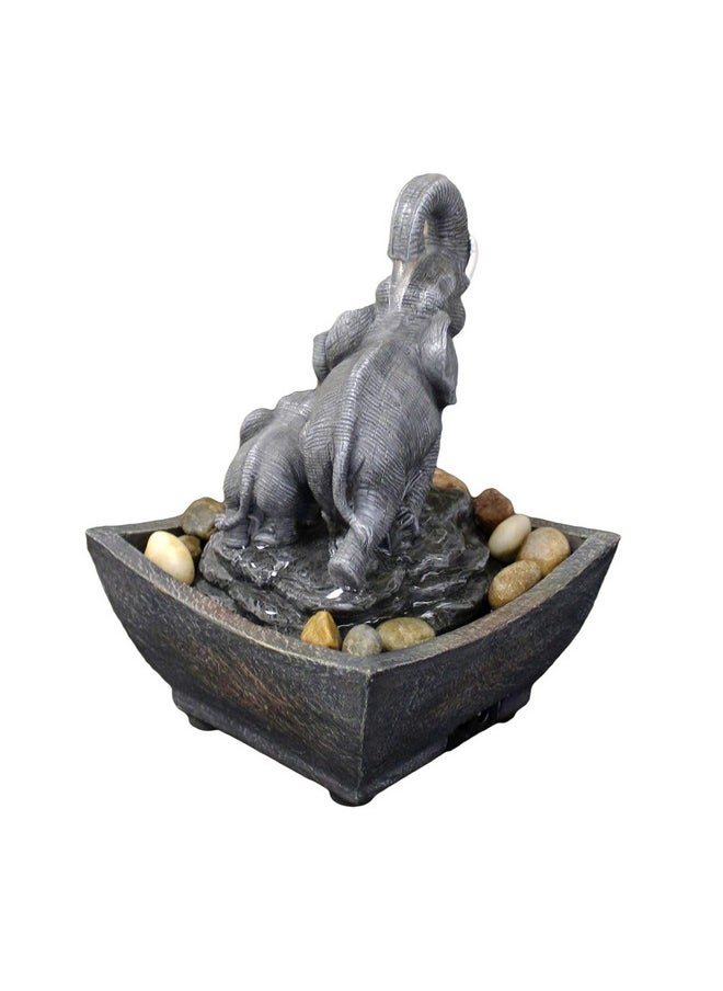 Nature's Mark Nature's Mark 7.5" Playing Elephant & Baby Elephant Tabletop Water Fountain (with Adapter)  - Image 4