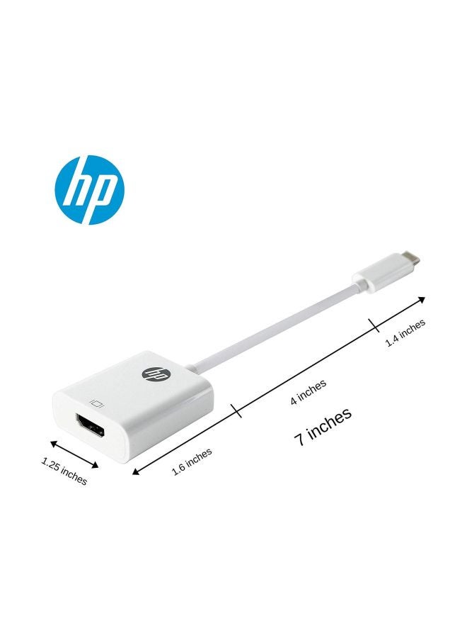 HP محول USB من النوع C إلى HDMI أبيض - Image 4