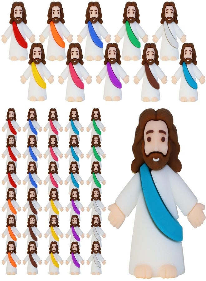 Bamamon 30 Pcs Little Jesus Figures, Mini Jesus Figurines in Bulk Tiny Jesus Christ Toys to Hide and Seek Christian Sunday School Religious Party Favors Baby Jesus Baptism Gifts for Easter Egg Stuffers - Image 1