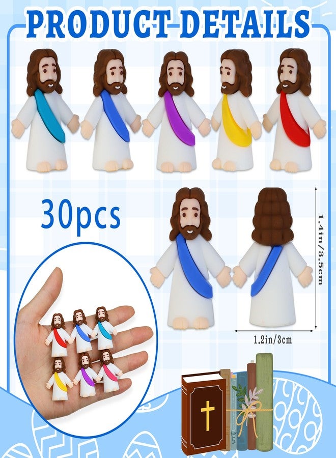 Bamamon 30 Pcs Little Jesus Figures, Mini Jesus Figurines in Bulk Tiny Jesus Christ Toys to Hide and Seek Christian Sunday School Religious Party Favors Baby Jesus Baptism Gifts for Easter Egg Stuffers - Image 3