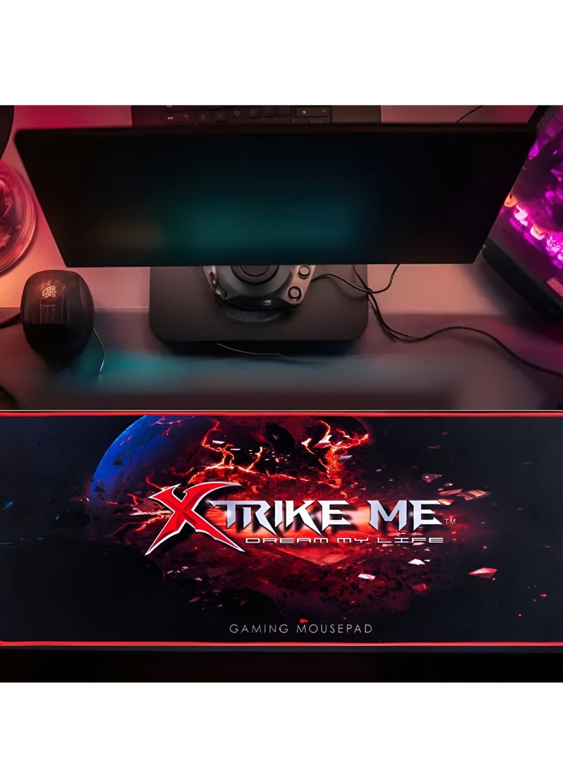 ماوس باد XTRIKE ME MP-204 للألعاب - مقاس كبير  770x 295 x 3mm - سطح ناعم من الألياف الدقيقة - تصميم مقاوم للماء مع حواف مضادة للتلف - قاعدة مطاطية مانعة للانزلاق