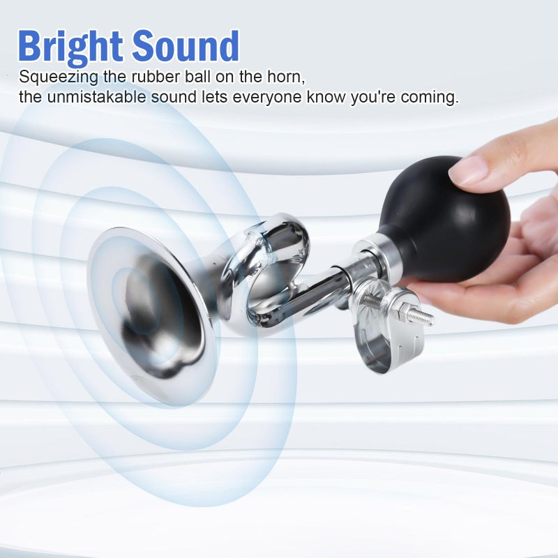 Timoo بوق تيمو للبالغين بوق كلاسيكي معدني مضغوط بوق مهرج لعربة الجولف، يناسب جميع مقود الدراجة، أصوات عالية - Image 2