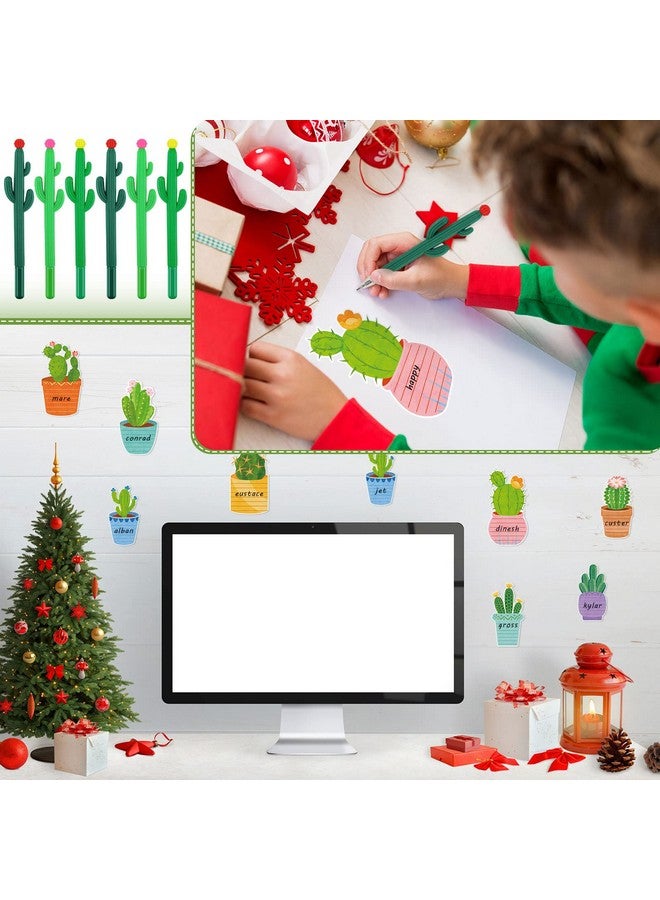 Eaasty Cactus Sticky Notes with Cactus Pen Cute Cactus Notepads Set Fun Cactus Gifts Cacti Notepads Succulent Note Pad Self Adhesive Note Pads for Xmas School Supply (Cute, 72 Pcs/ 24 Sets) - Image 5