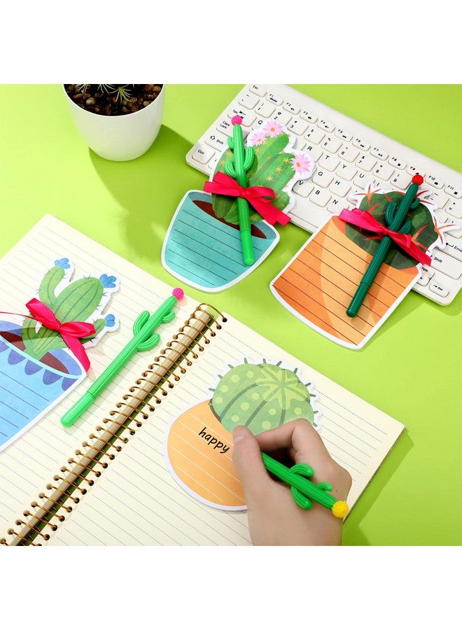 Eaasty Cactus Sticky Notes with Cactus Pen Cute Cactus Notepads Set Fun Cactus Gifts Cacti Notepads Succulent Note Pad Self Adhesive Note Pads for Xmas School Supply (Cute, 72 Pcs/ 24 Sets) - Image 4