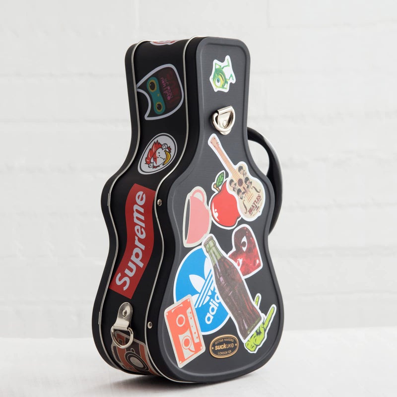 Suck UK Guitar Lunch Box - Vintage Metal Lunch Box For Kids - Guitar Shaped Box - Retro Metal Tin Lunchbox - Rockstar Hard Case with Handle - Old School Lunchbox - Tip Jars For Musician - Novelty Gift - Image 5