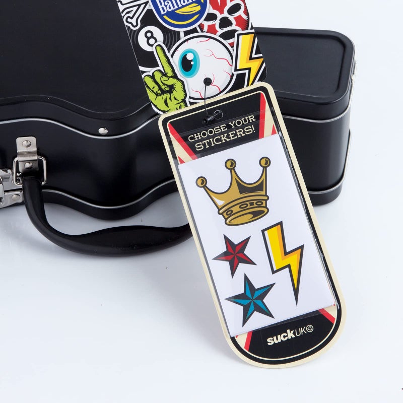 Suck UK Guitar Lunch Box - Vintage Metal Lunch Box For Kids - Guitar Shaped Box - Retro Metal Tin Lunchbox - Rockstar Hard Case with Handle - Old School Lunchbox - Tip Jars For Musician - Novelty Gift - Image 4