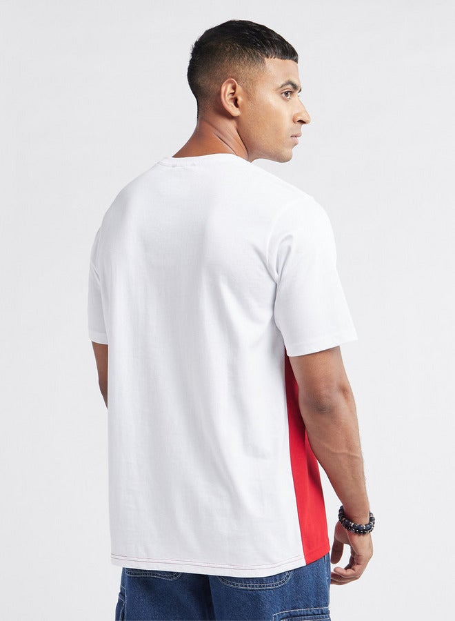 سبلاش فيڤ تيشيرت بقوالب ملونة وأكمام قصيرة وياقة ضيقة - Image 3