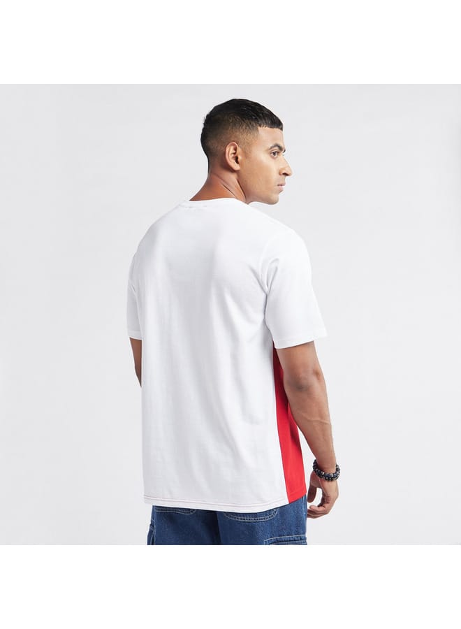 Splash FAV Colourblock T-shirt with Crew Neck and Short Sleeves  - Image 3