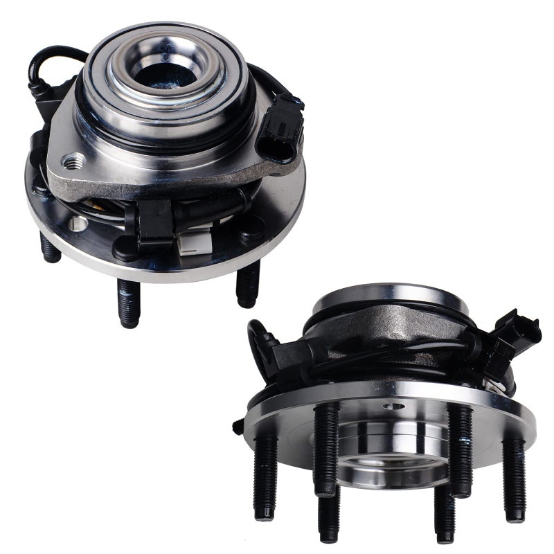 KUSATEC 513188 2PCS Front Wheel Bearing and Hub Assembly Fit For Chevy SSR Trailblazer EXT GMC Envoy XL XUV for Buick Rainier 2004 2005 2006 2007 Isuzu Ascender Bravada Saab 97x 6 Lug wABS