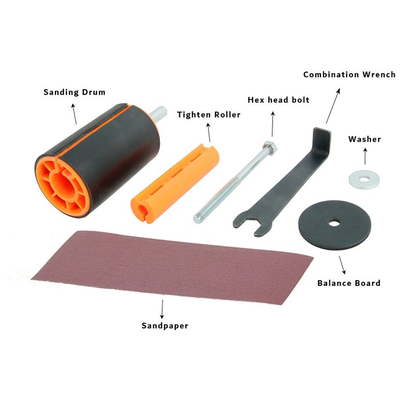 O'SKOOL 2 inch x 3 inch Sanding Drum Kit for Drill or Drill Press - Image 3