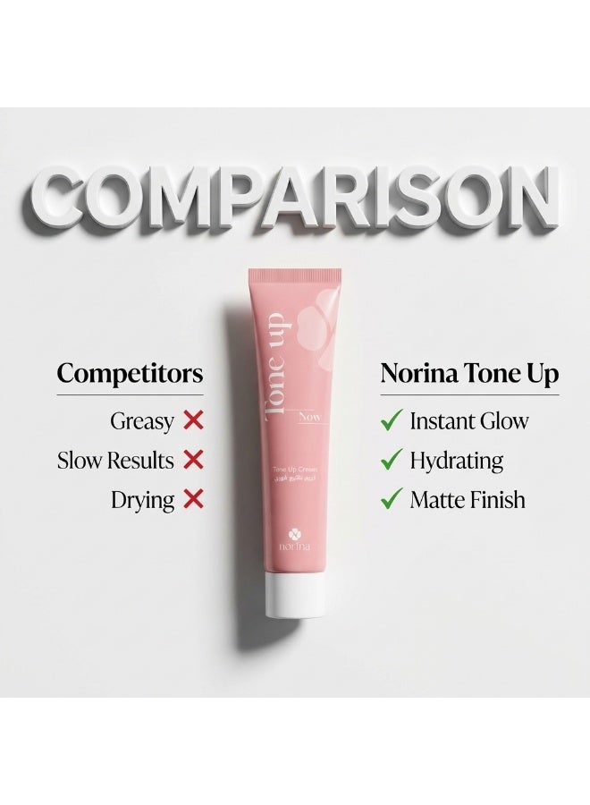 نورينا كريم Norina Now Tone Up لتفتيح البشرة وإشراقتها، توحيد اللون وترطيب عميق، مرطب يومي للوجه غني بالنياسيناميد وزبدة الشيا – 50 جم - Image 5