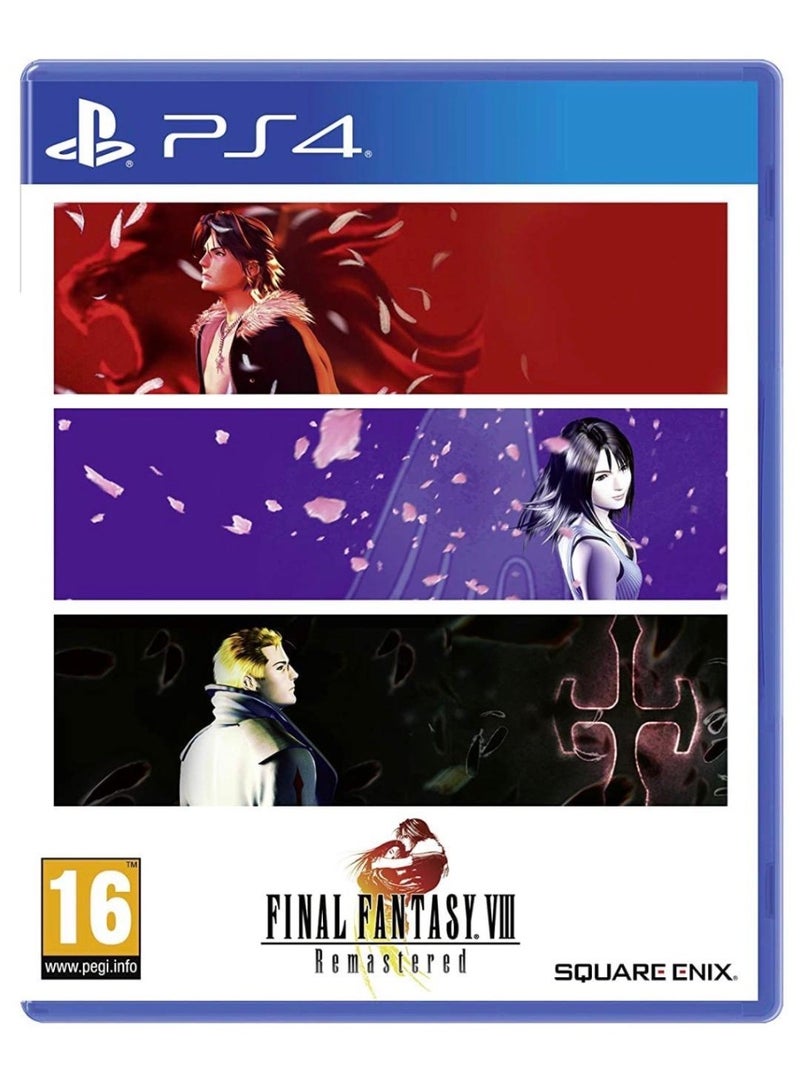 بلاي ستيشن لعبة Final Fantasy VIII Remastered لجهاز بلايستيشن 4 (PS4) | مغامرة تقمص أدوار يابانية كلاسيكية (JRPG) | رسوميات وصوت محسّنان | إصدار محسّن | نسخة دولية | تصنيف PEGI 16