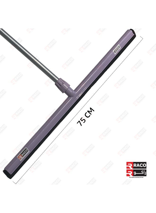 راكو ممسحة أرضيات كبيرة 75 سم بمقبض معدني، ممسحة أرضيات بلاستيكية متينة للاستخدام المنزلي والمطبخ والحمام والجراج والاستخدام التجاري - إزالة الماء والغبار صنع في تايوان - Image 2