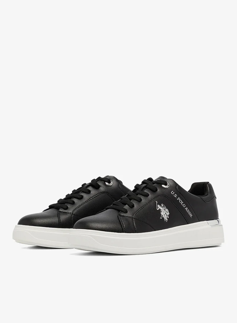 U.S. Polo Assn. Women's Black Low-Top Exclusive Lightweight Shoes Sneakers Shoes - Unmatched Comfort, All-Day Wear, Confidence in Every Step