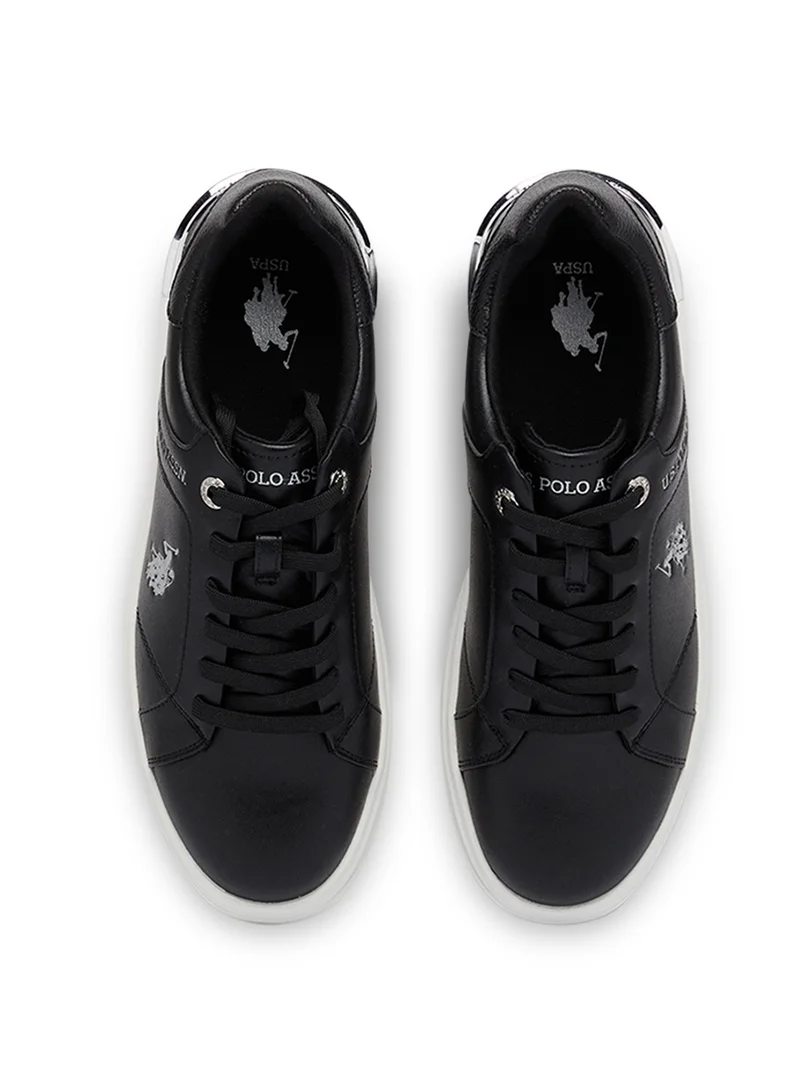 U.S. Polo Assn. Women's Black Low-Top Exclusive Lightweight Sneakers – Unmatched Comfort, All-Day Wear, Confidence in Every Step