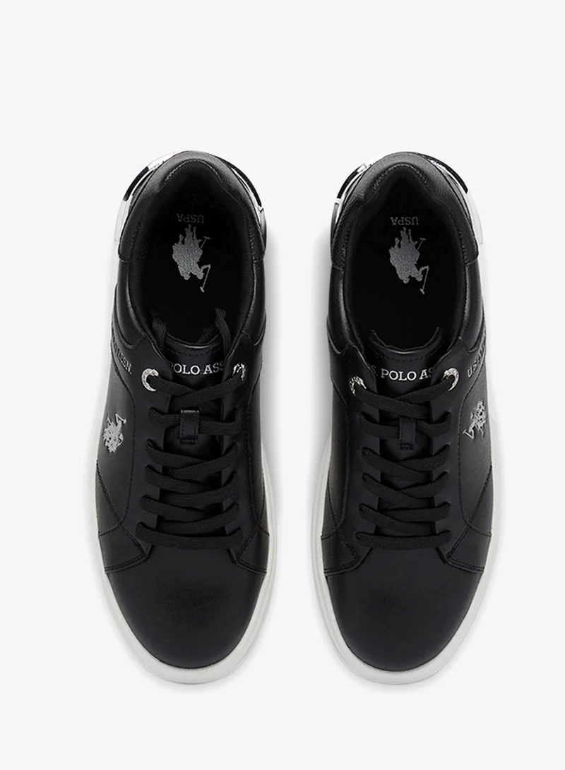 U.S. Polo Assn. Black Women's Black Low-Top Exclusive Lightweight Shoes Sneakers Shoes - Unmatched Comfort, All-Day Wear, Confidence in Every Step for Women | Best Price UAE