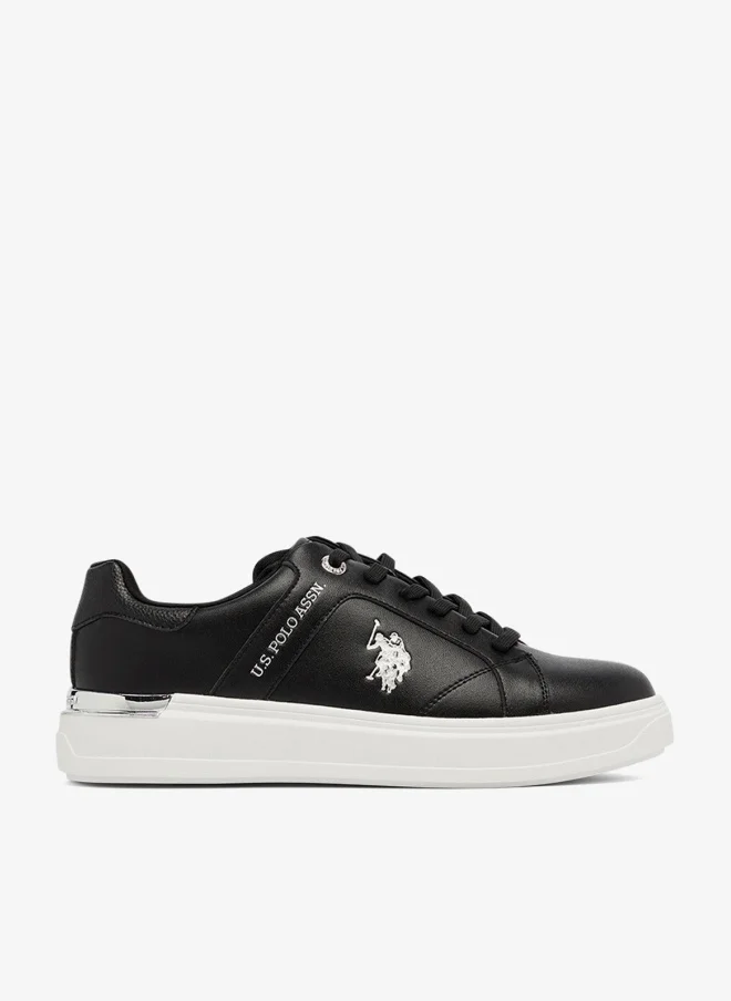 U.S. Polo Assn. Women's Black Low-Top Exclusive Lightweight Shoes Sneakers Shoes - Unmatched Comfort, All-Day Wear, Confidence in Every Step