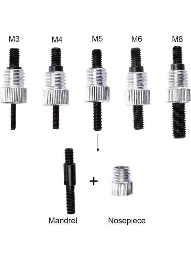 86pcs Rivet Nut Tool Kit Set Blind Rivet Nut Hand Riveter Wrench Threaded Insert Rivnut Nutsert M3/M4/M5/M6/M8 - Image 4
