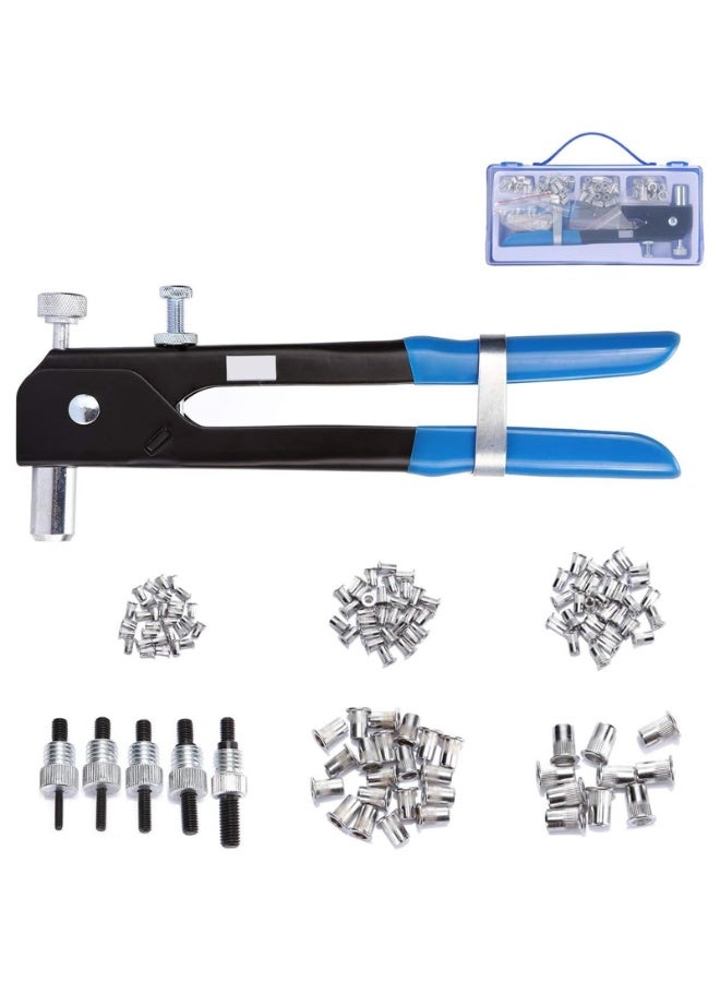86pcs Rivet Nut Tool Kit Set Blind Rivet Nut Hand Riveter Wrench Threaded Insert Rivnut Nutsert M3/M4/M5/M6/M8 - Image 3