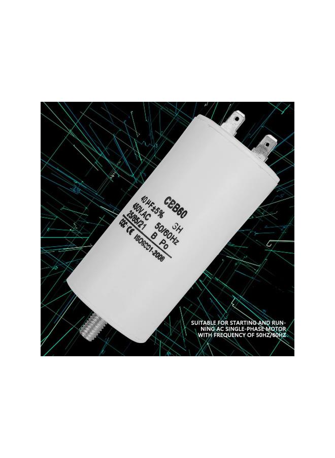 CBB60 Capacitor,450V 40uf 50/60Hz Motor Capacitor Water Pump Capacitor Run Capacitor for Washing Machine - Image 2