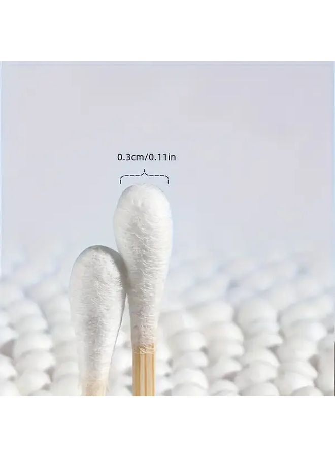 80 قطعة مسحات قطنية يمكن التخلص منها ذات أطراف مستديرة متعددة الأغراض مع صندوق تخزين - Image 3