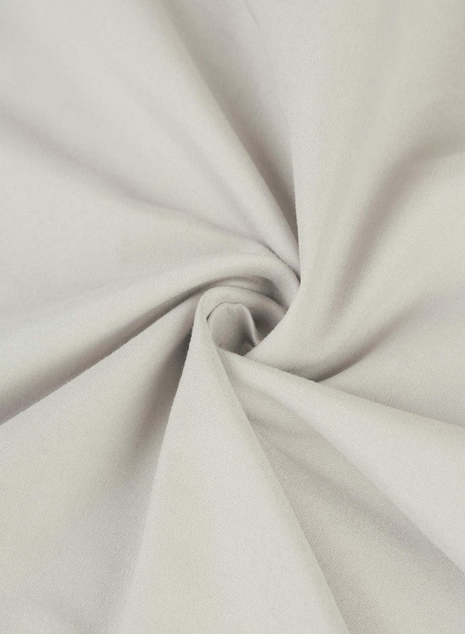 BEDSUM 2 Pcs Microfiber European Pillow Shams, Super Soft and Fade, Wrinkle Resistant Bed Square Throw Pillow Covers with Envelope Closure, 26x26 Inches, Light Grey - Image 3