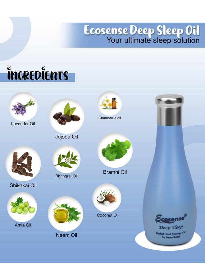 Ecosense Deep Sleep Oil For Stress, Better Sleep, Anxiety, Tension, Relax Mind, Workout Recovery, Pain Relief With Lavender, Chamomile For Men & Women 75 Ml - Image 5