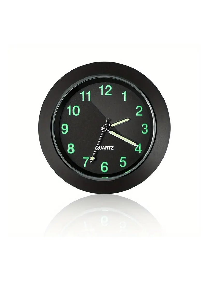 PAMEER 1pc car clock high-quality luminous decoration mini quartz clock noctilucent car dashboard clock for high-end car interior central control decoration, Easy to paste with double side Super Glue  - Image 2