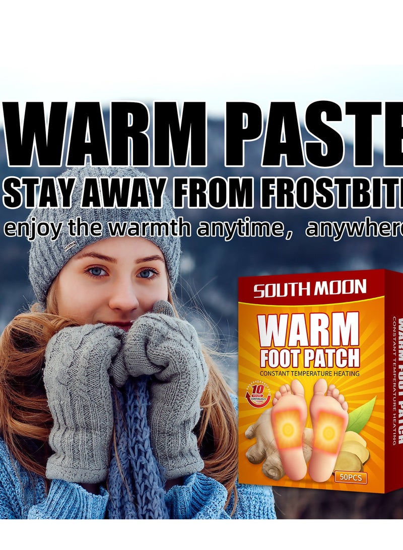 ساوث مون رقعة القدم الدافئة درجة حرارة ثابتة للتدفئة والحفاظ على دفء القدمين حتى 10 ساعات 50 قطعة - Image 1