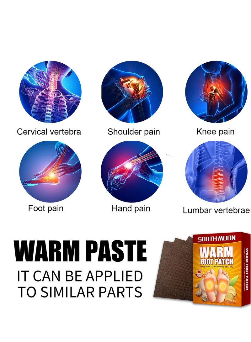 ساوث مون رقعة القدم الدافئة درجة حرارة ثابتة للتدفئة والحفاظ على دفء القدمين حتى 10 ساعات 50 قطعة - Image 4