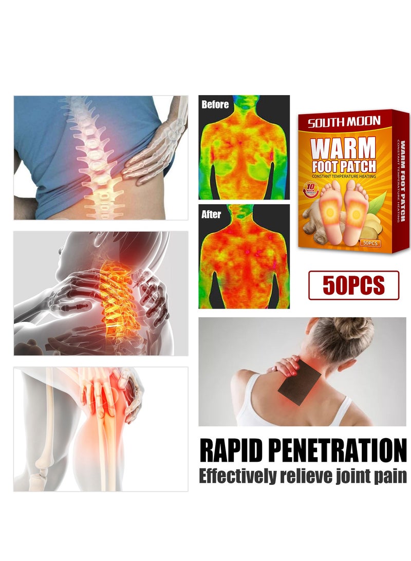 ساوث مون رقعة القدم الدافئة درجة حرارة ثابتة للتدفئة والحفاظ على دفء القدمين حتى 10 ساعات 50 قطعة - Image 3