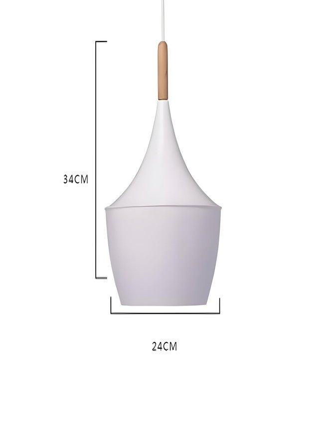 twixle Aluminium celing Hanging lamp, White Texture Ceiling Light Lamp Home Decor Items,Hanging Ceiling Decorative Chandelier Home,Living Room, Indoor Outdoor Jhumar Lighing (Without Bulb, Pack of 1) - Image 4