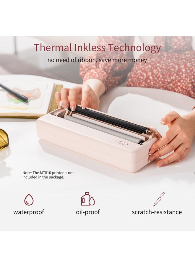 Thoraya HPRT MT810 2PCS A4 Thermal Paper Roll for MT810 Thermal Printer BPA-free 10 Image Long-lasting Perfect for Photo Picture Receipt Memo PDF File Webpage Printing Instant Photo  - Image 2