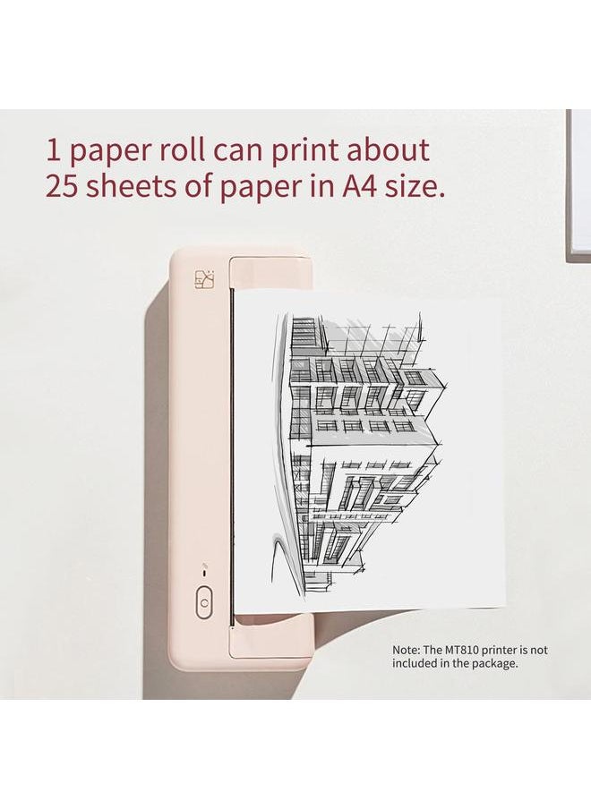 Thoraya HPRT MT810 2PCS A4 Thermal Paper Roll for MT810 Thermal Printer BPA-free 10 Image Long-lasting Perfect for Photo Picture Receipt Memo PDF File Webpage Printing Instant Photo  - Image 3