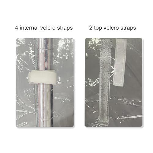IndigoTempest9 Heavy Duty Wire Rack Cover – Transparent PVC, Waterproof, Dustproof, Full Visibility, 48 x 18 x 72 inches, Cover Only - Image 4