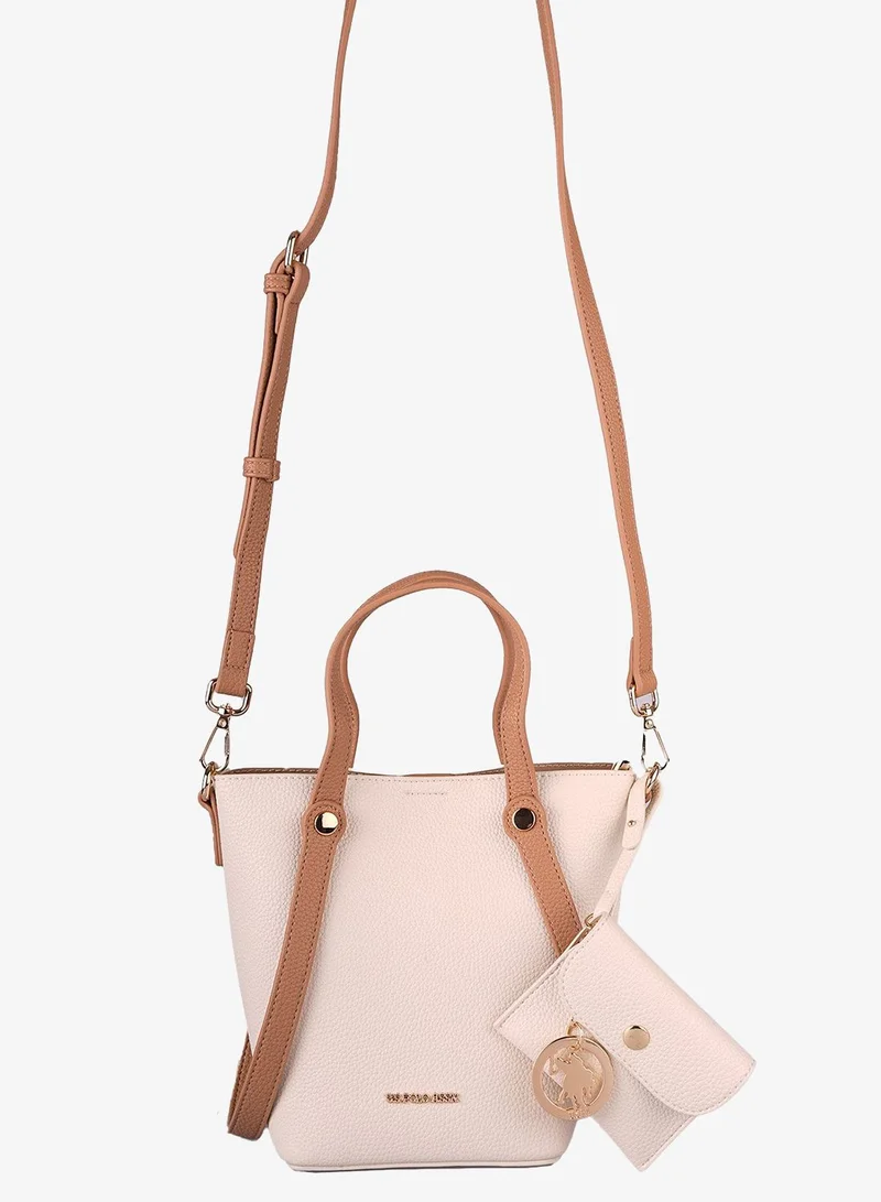 U.S. Polo Assn. CREAM-CAMEL U.S. Polo Assn. Women's Shoulder Bag, Ladies Large Capacity Hobo Bag, Handbag Tote Bags Clutch Bag, Women's Leather Hobo Bag, Women's Tote Bag, Women's Shoulder Bag, Women's Hand Bag, Women's Travel Bag, for Office Sling Bag Side Bag and Girls College Students for Women | Best Price UAE