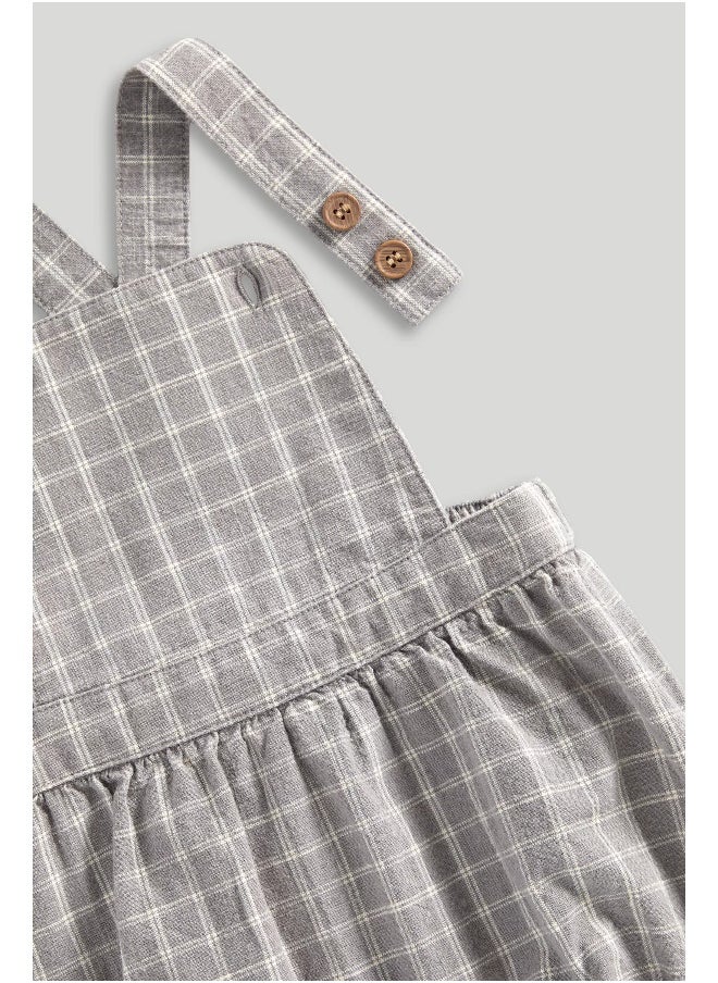 mothercare Checked Bibshorts and Bodysuit Set  - Image 3