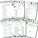 Your Main Event Prints Baby Shower Games Set of 6 Fun Activities for 25 Guests Neutral Greenery Floral Eucalyptus Theme Perfect for Boy or Girl 1 Game Printed Per Side - Image 3