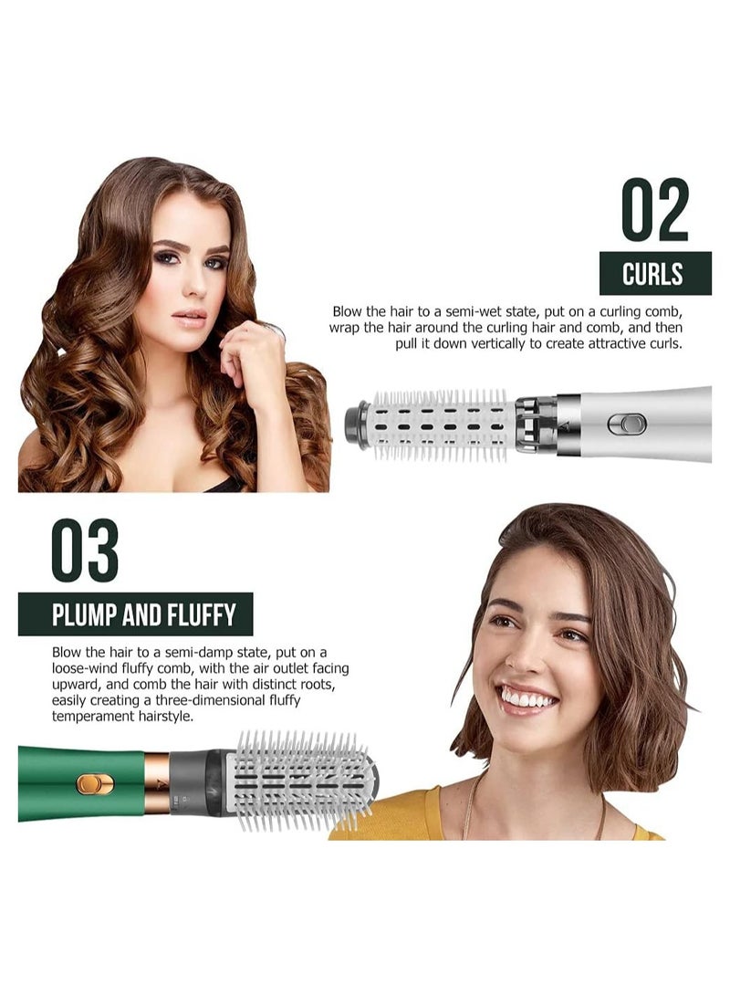 عام 3 in 1 Hair Dryer Brushes Electric Blow Rotating Hot Air Comb For Curler Straightener Professional Negative Ionic Hair Styler - Image 2